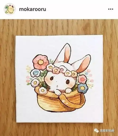 这是我见过最萌的小兔子唯美插画图片