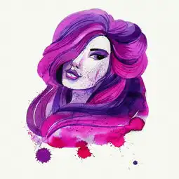 手绘喷溅艺术效果矢量美女头像图片素材其他格式下载美女大全