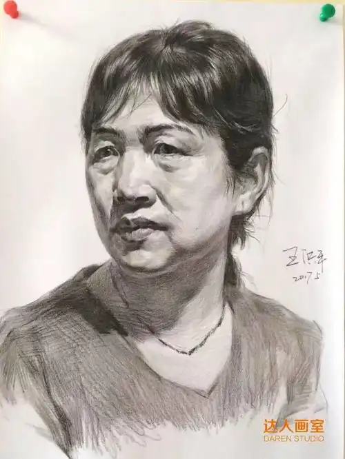 达人画室教程三分钟教会你女性素描头像的面部结构如何表现