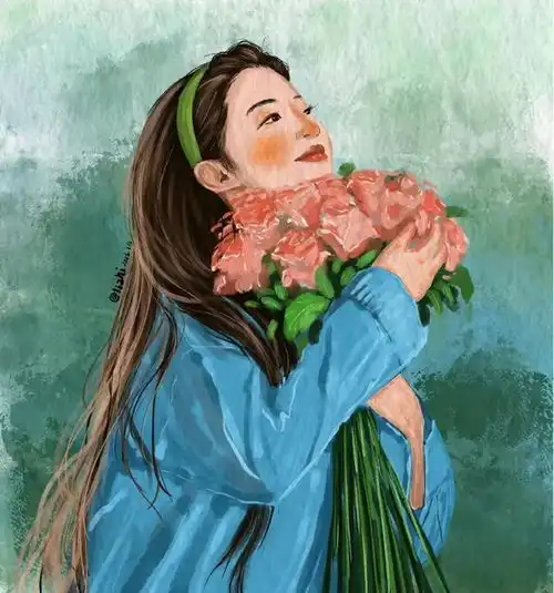 刘亦菲捧花头像