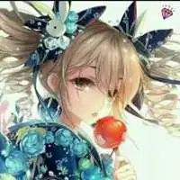 水墨画头像女生唯美人物图片