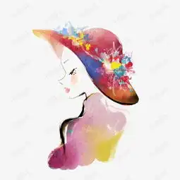 手绘时尚美女素材图片免费下载高清装饰图案png千库网图片编号1283385