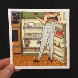 赏析女画家sallynixon插画女人不愿承认的事