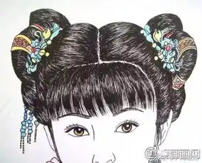人物彩铅画教程中国古典美女头像彩色铅笔画绘画步骤