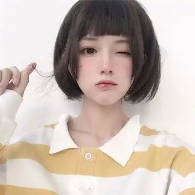 唯美短发头像,小清新短发有气质