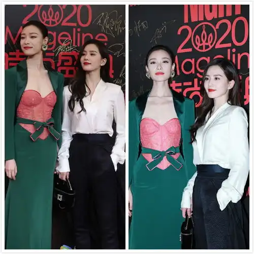 倪妮和刘诗诗的脖子都好长,抬头就更优雅了,像两只长颈鹿