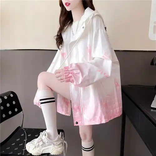 无印良品muji女式棉混拉链连帽衫灰色s