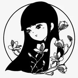 卡通少女黑白线稿图片素材其他格式下载动漫人物大全