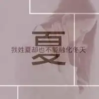 和我姓夏却放不下你配对的头像