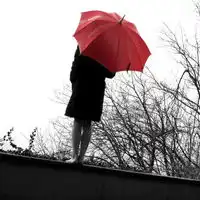 女生撑伞头像下雨天里的那把伞