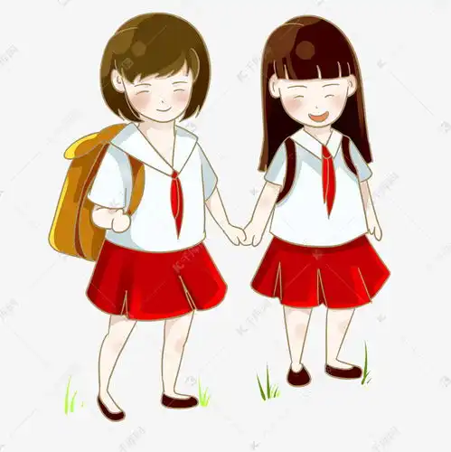开学季手拉手上学的小女孩png素材图片免费下载千库网