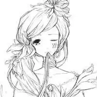 女孩头像卡通铅笔画微信头像图片大全