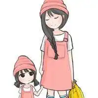 母女头像卡通一对时尚可爱母女头像一对两张