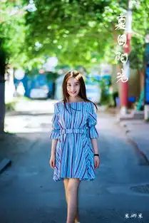 清新绿色少女