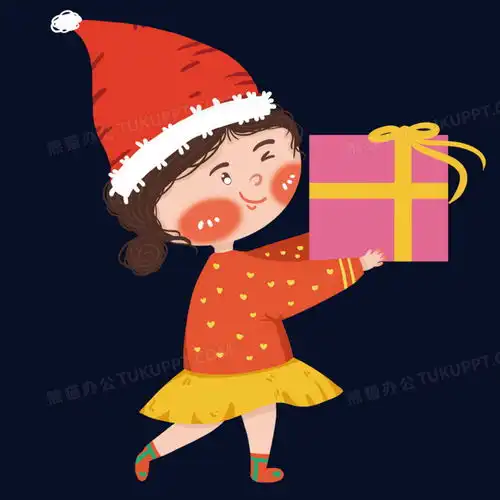 收到圣诞礼物高兴的女孩png图片素材免费下载psd格式20002000像素熊猫办公