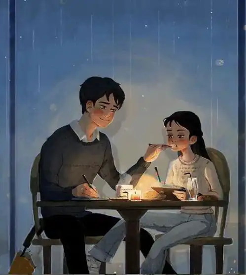 插画家蔡林恩,创作的插画风格鲜明,而且意境颇为唯美