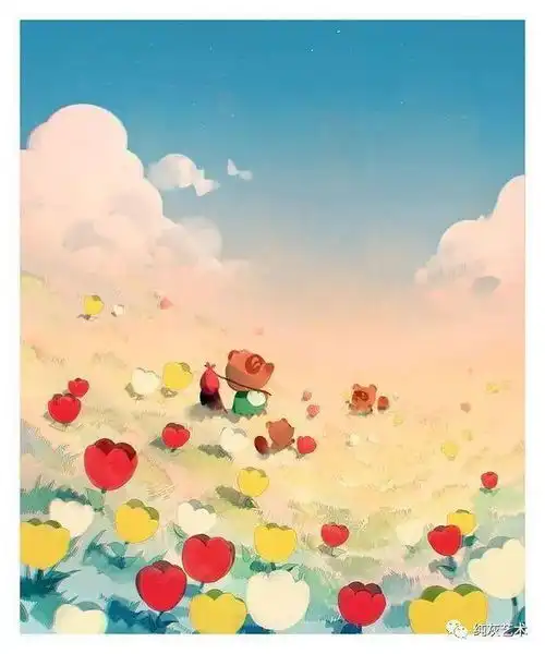 暖暖的梦幻风插画