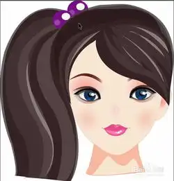 长发女孩头像设计