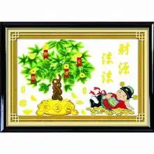美岸十字绣财源滚滚招财进宝2224精准印布无需画格7553cm怎么样,好不好