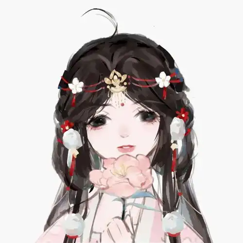 古风动漫女生头像花不一定是为了花店而开,我一定是为你而来