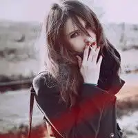 颓废女生吸烟头像