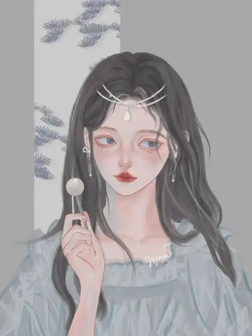 国风古装美女插画图片