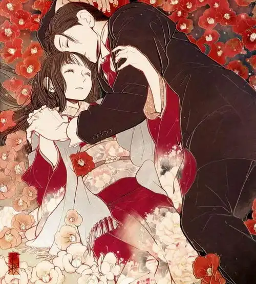 日本插画师花瀬笔下的和服少女