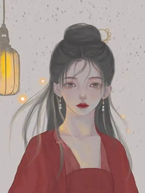 国风古装美女插画图片