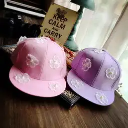 蕾丝花朵嘻哈帽后蝴蝶结淑女平沿帽春夏棉质堆糖,美图壁纸兴趣社区