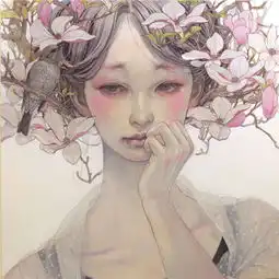 清新文艺手绘头像女生唯美2018没人会等你风生水起靠自己