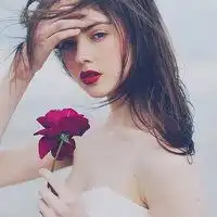 欧美拿花漂亮头像图片微信头像图片大全