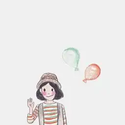 分享一组清新治愈的甜美女生手绘彩铅插画作品