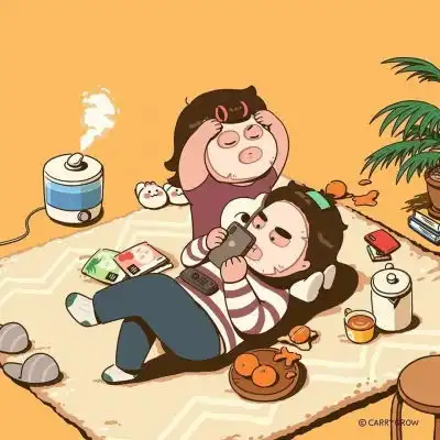 甜蜜情侣日常插画头像看见这条卡通动漫头像我要个性网