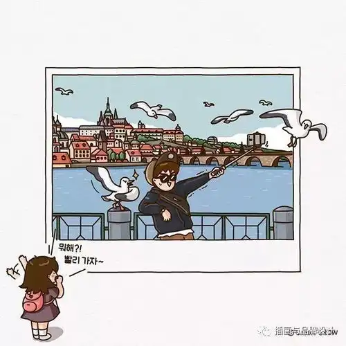 插画丨酸了呆萌小情侣的甜蜜瞬间