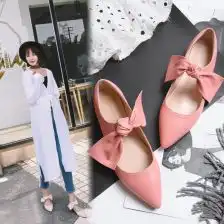粉色皮鞋女尖头