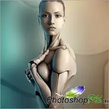 ps奇效美女真人变成机器人