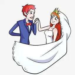 手绘婚礼新郎新娘人物插画图片素材其他格式下载动漫人物大全