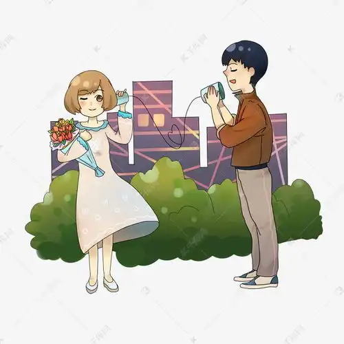插画风情侣头像图片爱是