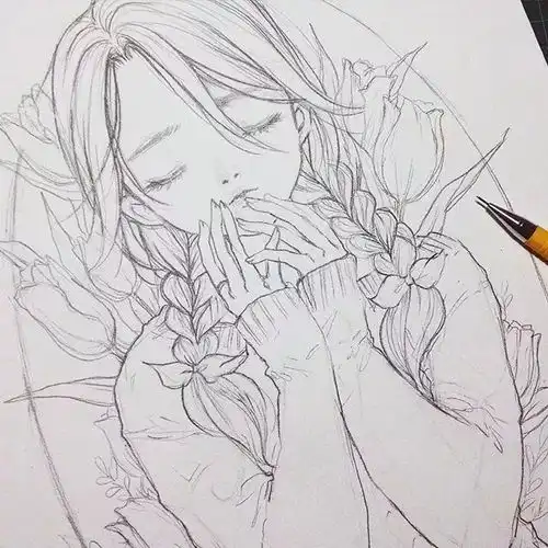 如此灵动的动漫人物铅笔稿,拿走不谢
