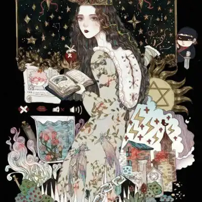 诡异重口动漫女生头像病娇图片很血腥又唯美的油画