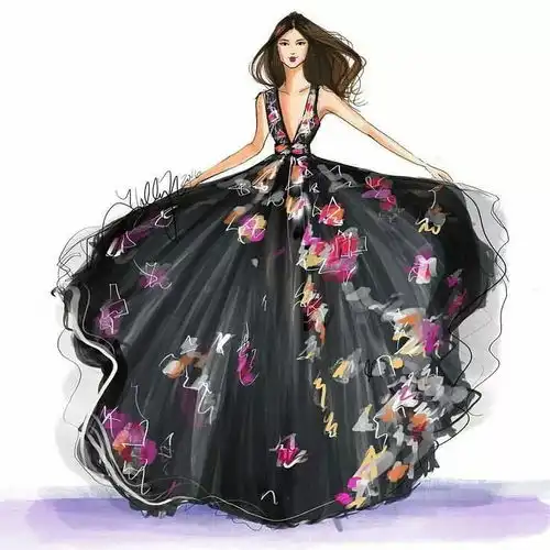 赏析鲜美的整体服装设计效果图