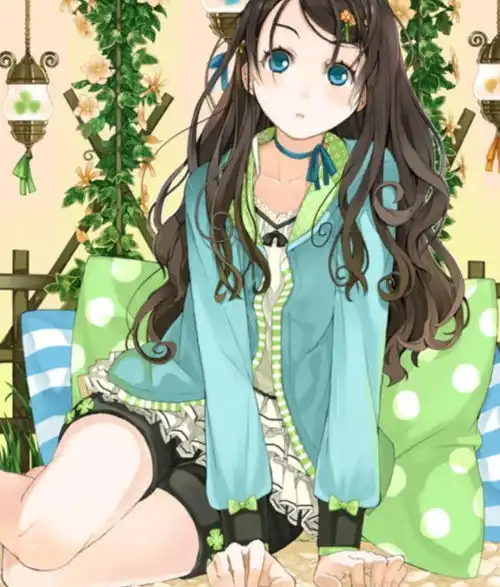 手绘女生头像童话般的卡通手绘插画,卡通少女草木有本心,何求美人折
