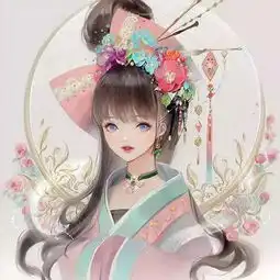 满屏的仙气回荡果然,还是女孩子会画画