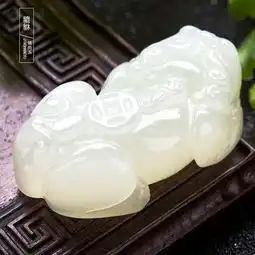 锦尚玉招财纳福和田玉貔貅吊坠男女款玉石玉器玉佩挂件附证书男女款玉坠玉石项链玉佩
