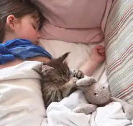 英5岁自闭症女孩成天才画家用画笔对宠物猫表爱意组图