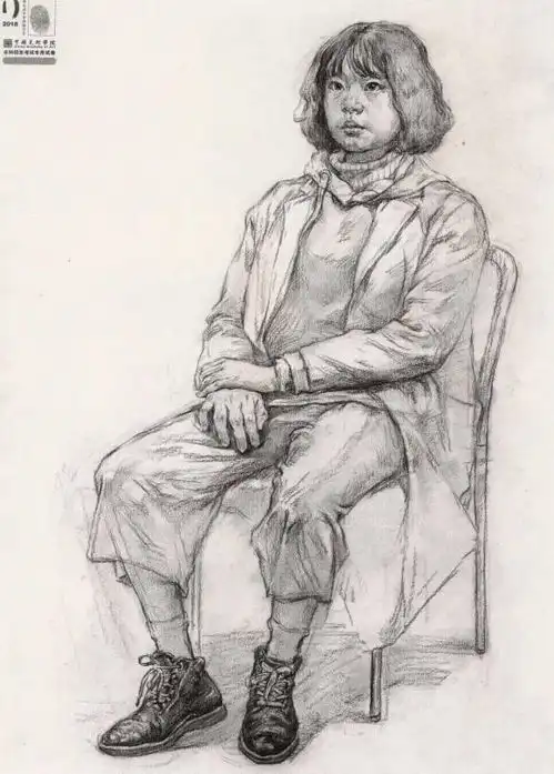 校尉美术教你画素描最全解析素描头像女青年画法