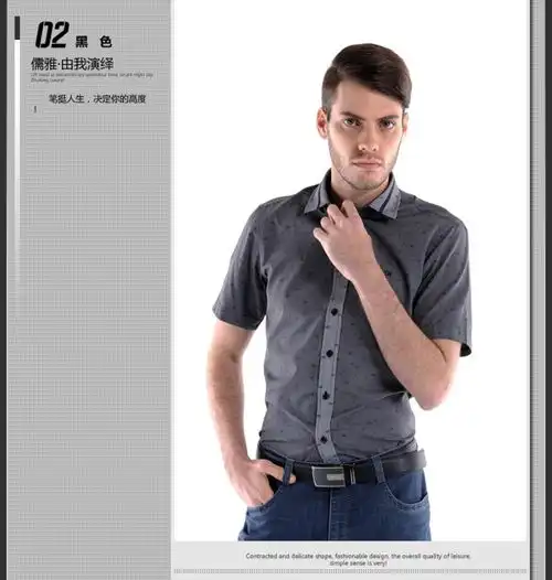 帝牌男装2013夏季新款商务休闲衬衫方领碎花男短袖衬衫713202