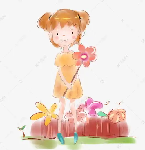 六一儿童节拿花的女孩素材图片免费下载千库网